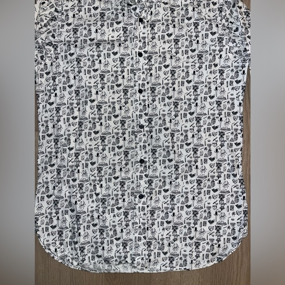 Saint Laurent Vampire Skull Print Dress Shirt - Picture 3 of 12